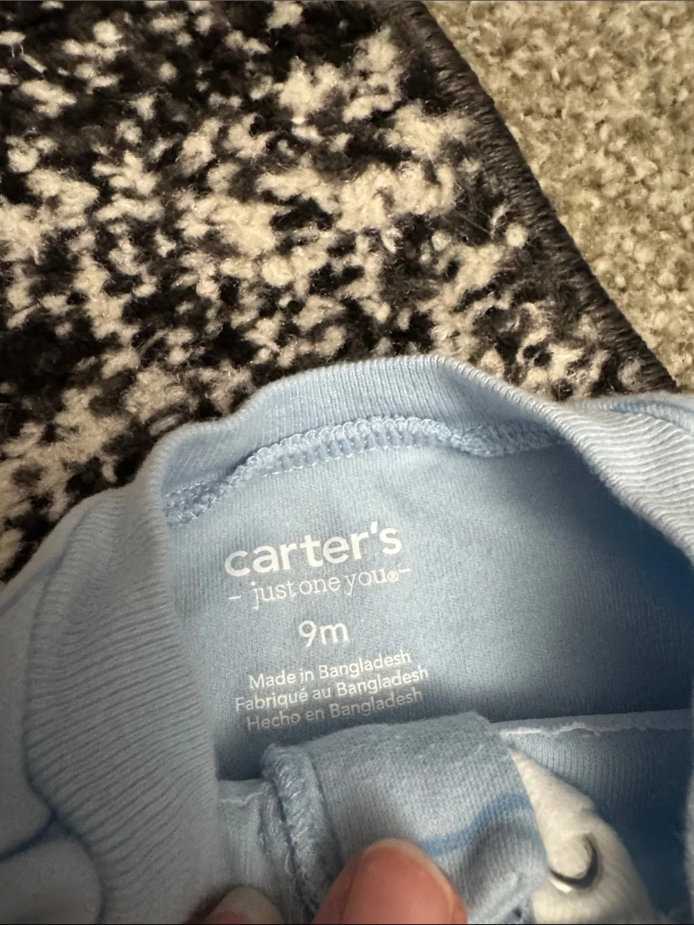 Carters Footed One-Piece - Blue Shark & Cream Dino Prints